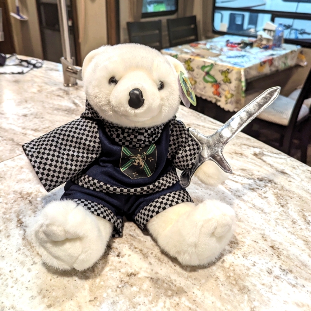 COPY - The Bear Mill Plush Teddy bear with a removable knights suit